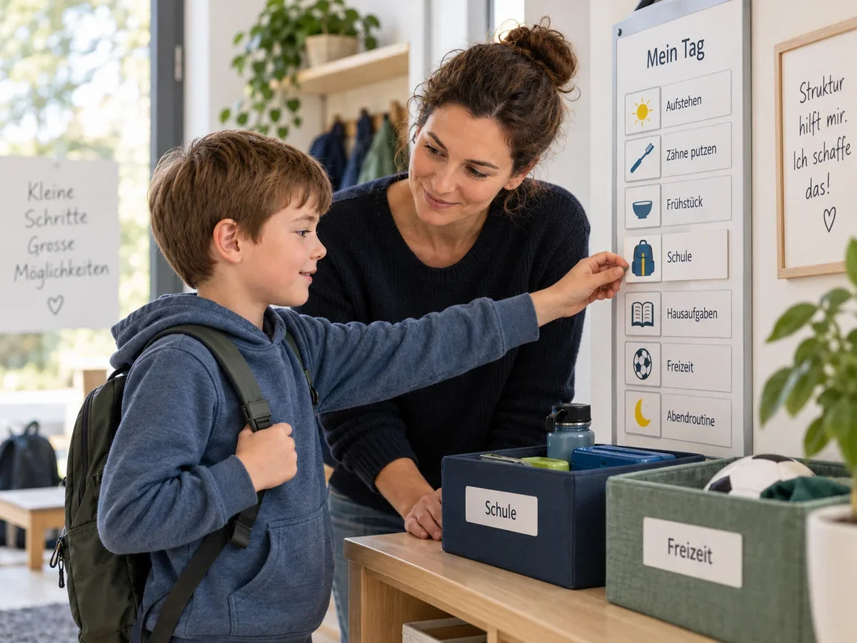 Alltag strukturieren, KI-generierte Praxisszene