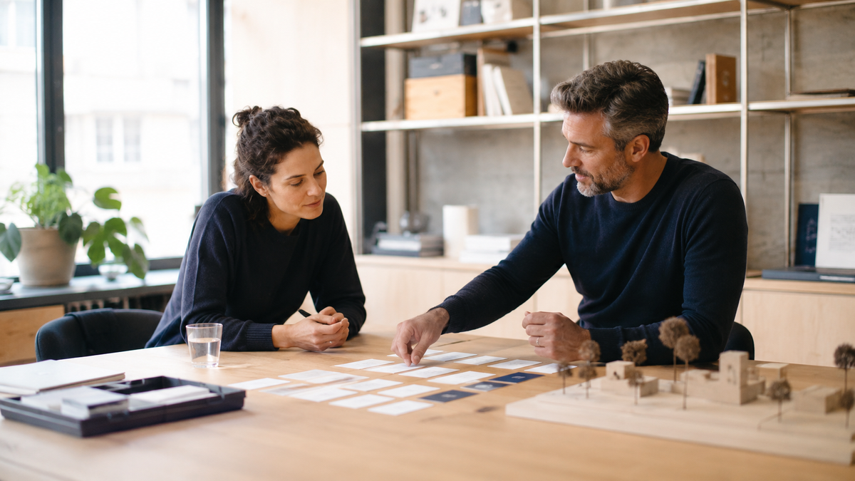 Fachperson lernt grundlegende Managementaufgaben mit einem Mentor