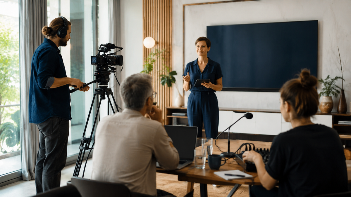 Microsoft Teams Live Events – professionelle digitale Veranstaltung im hellen Seminarraum